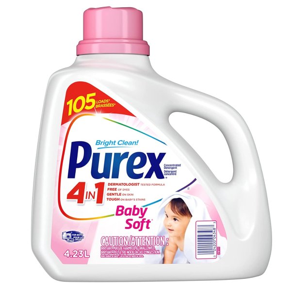 Purex 低过敏性洗衣液4.23L, 105次装，