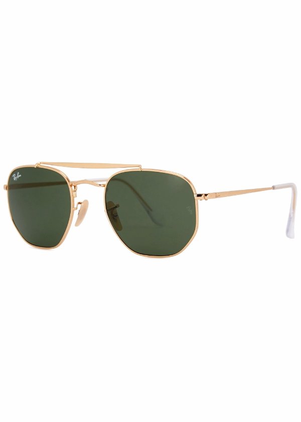 Aviator gold-tone sunglasses