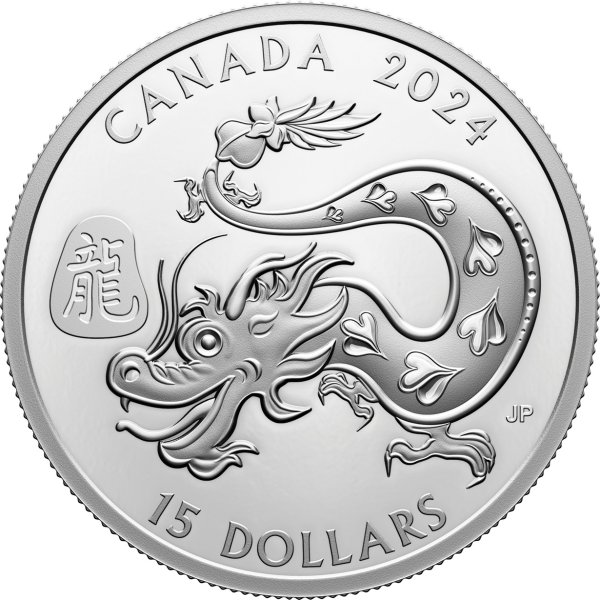 $15纯银币 - 农历龙年 (2024)
