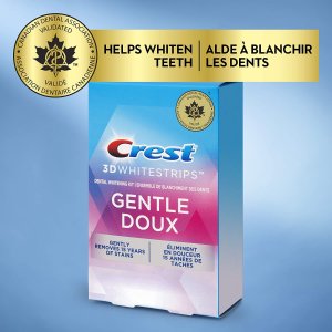 Crest 温和洁牙帖 14片装 牙科医生推荐 美白牙齿无刺激 牙龈更健康