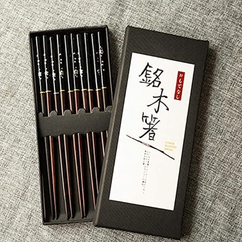 日式尖头木筷 5双