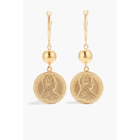 24-karat 圆币耳坠
