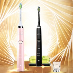 独家：Philips 新版亮白钻石电动牙刷 收黑+粉情侣套装、女神牙刷