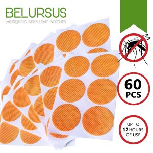 史低价：Belursus 100%纯天然 户外防蚊贴60片 24小时保护
