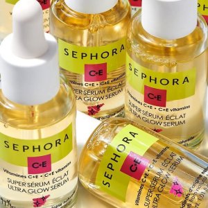Sephora 会员专享买3送1 CE抗氧化精华$21、化妆刷套装$12