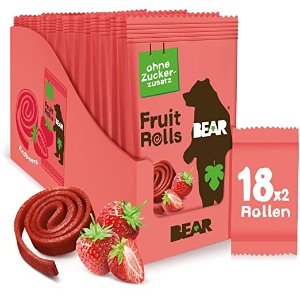 Bear18袋！100%水果无添加草莓卷