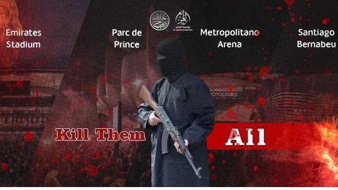 明日出行务必注意安全！伊斯兰国威胁在欧冠决赛中发动恐袭，扬言“杀光所有人”！