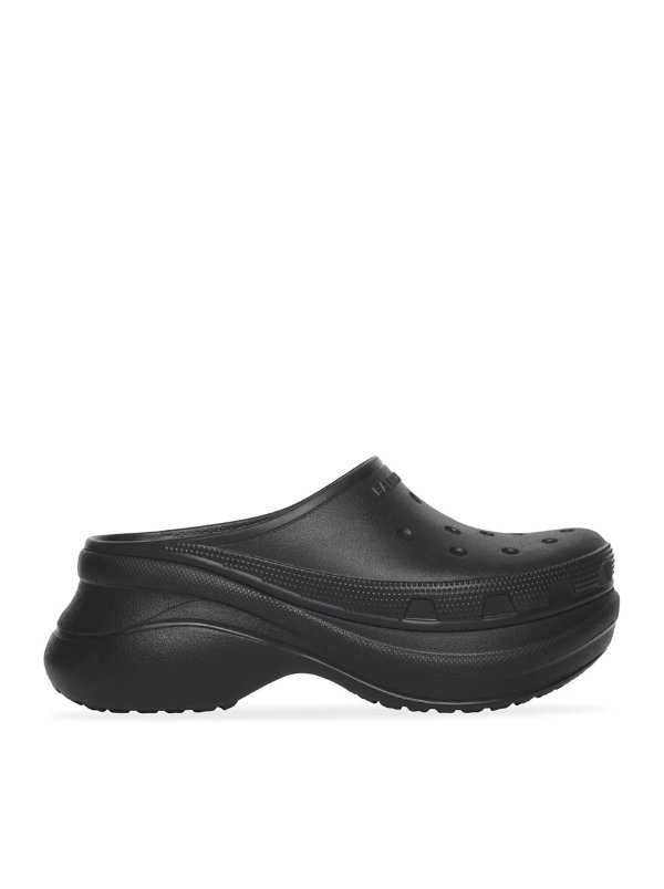 女式黑色 CROCS™ 一脚蹬凉鞋