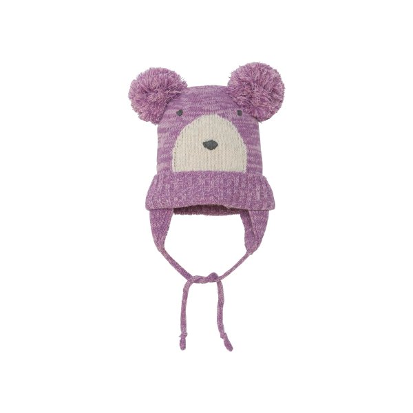 婴儿耳罩冬季帽子紫色混合