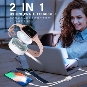 闪购：Gonler iPhone +Apple Watch 2合1无线充电器