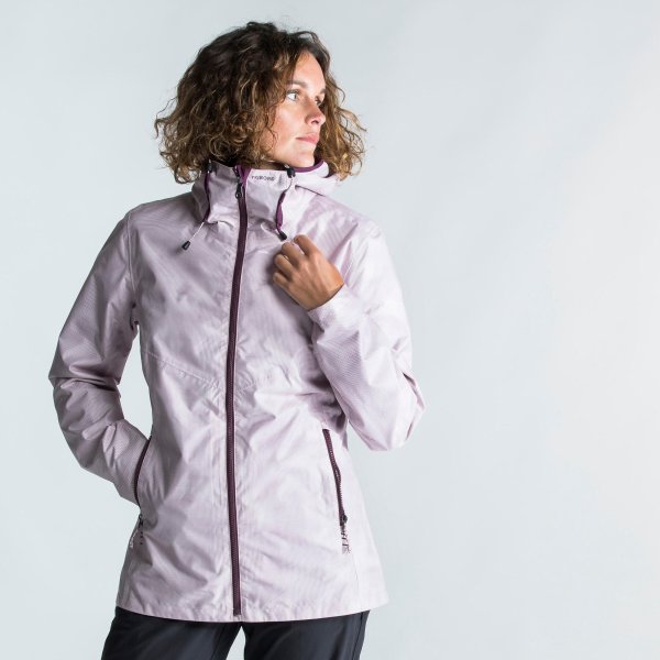 Women’s Waterproof Sailing Jacket – 100 Light Pink - Purple - Tribord - Decathlon Canada