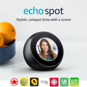 亚马逊 Echo Spot 智能音箱 黑色