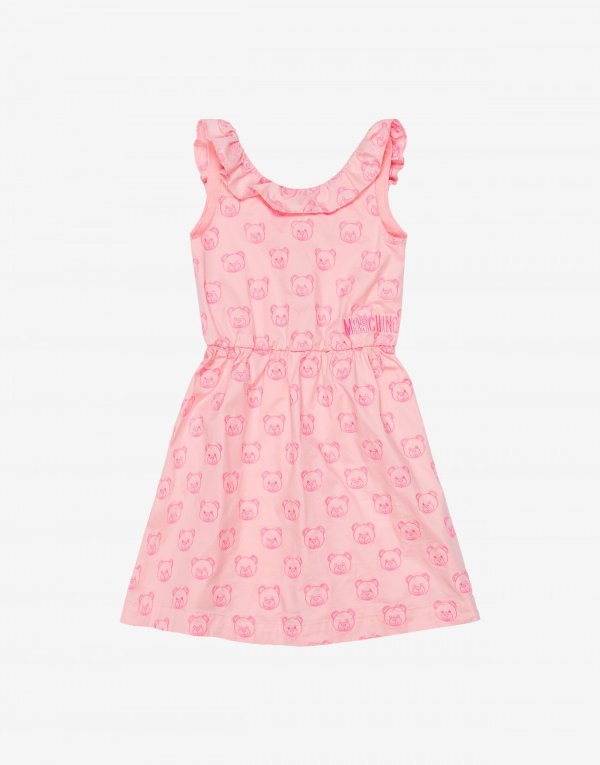 粉色小熊连衣裙