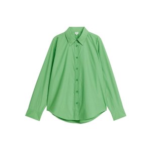 arket100%棉绿色衬衫