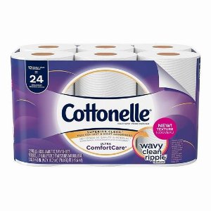 补货：Cottonelle Ultra Comfort Care 12卷双层卫生纸 手慢无！