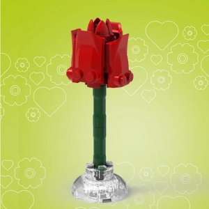 数量有限送完即止情人节放送：LEGO 玫瑰花积木免费领 仅限本周末