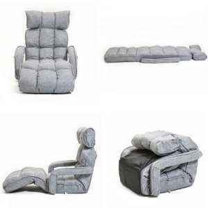 eBay 灰色多功能躺椅 多种折叠方法