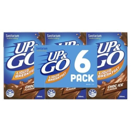 UP&GO Liquid Breakfast Choc Ice 250mL 6 pack