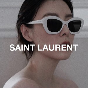 Ssense年中大促 Saint Laurent玳瑁色透明边框眼镜低至$237