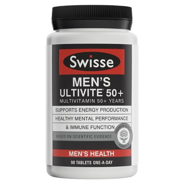 Swisse男性的Ultivite 50+多种维生素90 Tablets