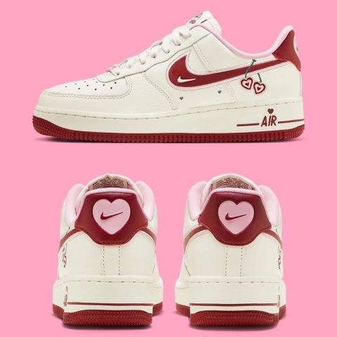 2023 Nike 情人节限定Air Force 1曝光爱心樱桃刺绣萌哭啦预计2月发售