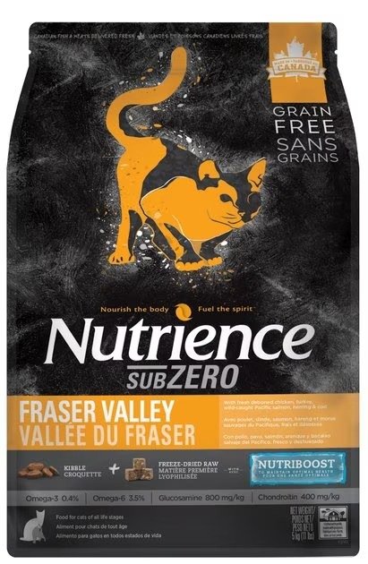 Nutrience SubZero 弗雷泽河谷无谷物干猫粮