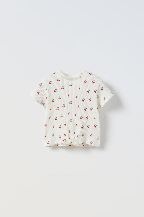 婴儿樱桃印花短袖