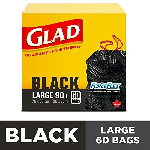黑色垃圾袋 90升容量 60枚