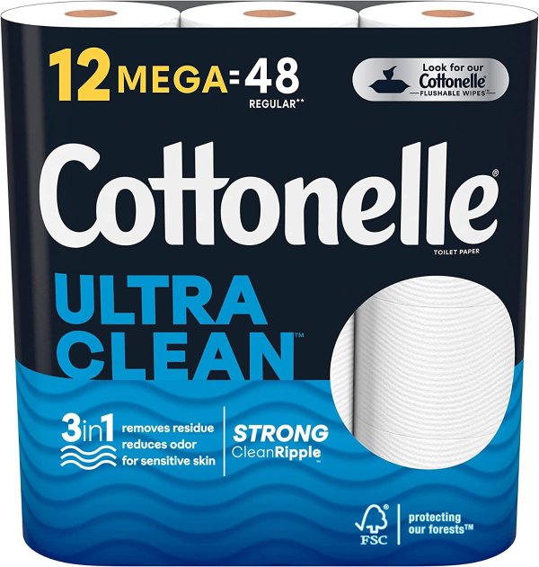 Cottonelle 超洁净厕纸(新包装) 12卷=普通48卷 