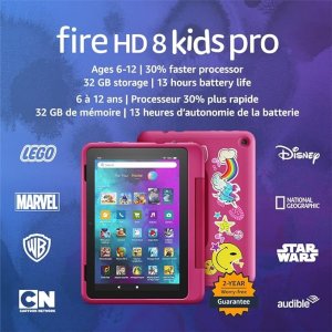 Amazon粉色～32GB Fire HD 8 Pro 儿童平板  32 GB, 2022 