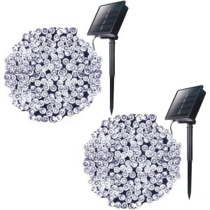 MineTom 72英尺 200 LED 8模式 太阳能庭院装饰仙女灯串2件套
