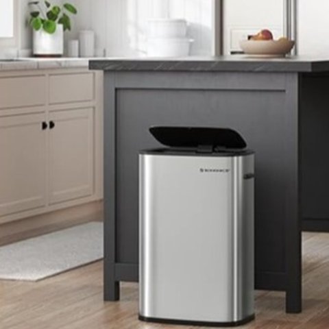 SONGMICS Motion Sensor Trash Can 13 Gallon Automatic Garbage Can With