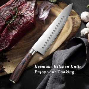 Keemake 极美 8.5英寸 德国高碳钢 主厨刀 纹理独一无二