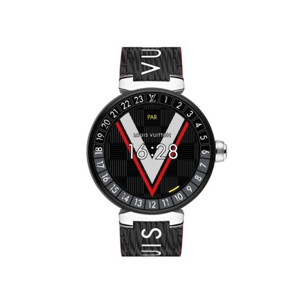 Products by Louis Vuitton: CONNECTED WATCH TAMBOUR HORIZON MATTE BLACK 42