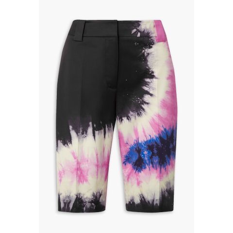 扎染弹力棉府绸短裤