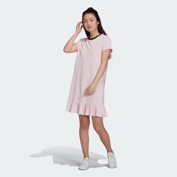 樱花粉T恤裙