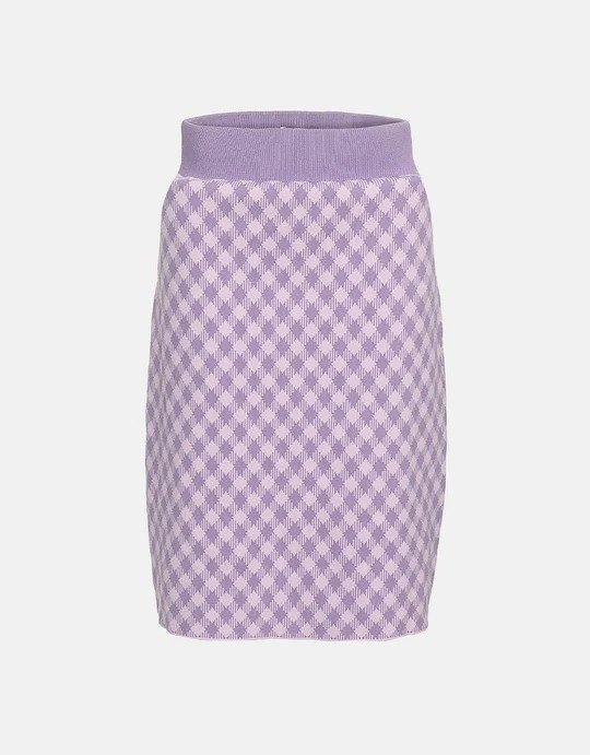 紫罗兰格纹半裙