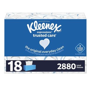 Kleenex Expressions 低敏性加厚2层面巾纸18盒*160抽