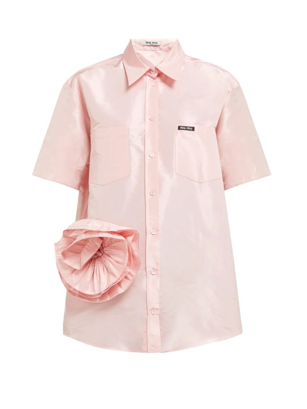 粉色花朵衬衫