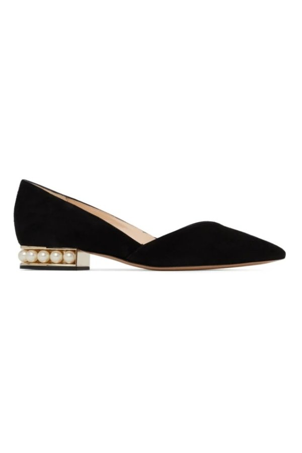 Casati D'Orsay麂皮珍珠单鞋