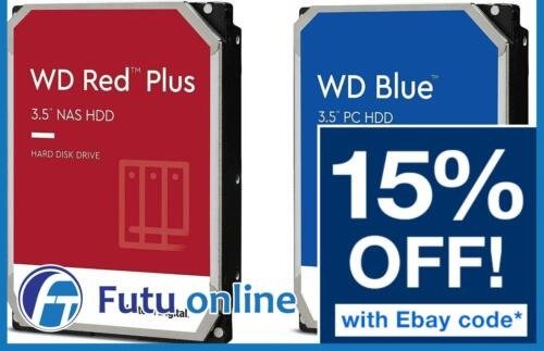 BLUE RED 1TB 2TB 4TB 8TB 12TB 3.5" HDD SATA Internal Hard Drive NAS Desktop