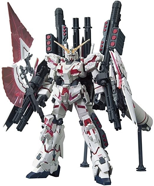 Bandai Hobby HGUC Full Armor Destroy Mode/Red Version Gundam Unicorn Model Kit (1/144 Scale)