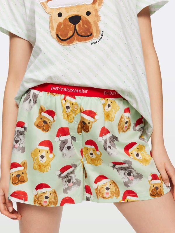 圣诞狗狗睡裤