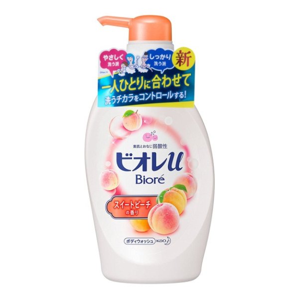 KAO BIORE U Body Wash Foam Pump Sweet Peach 480ml