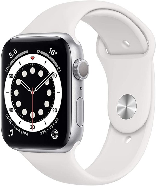 Apple Watch Series 6 GPS, 44mm银白
