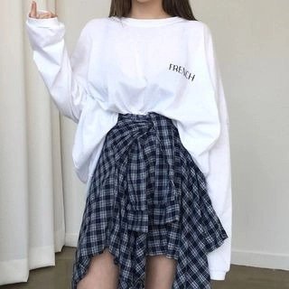 Oversize T恤/系腰短裙