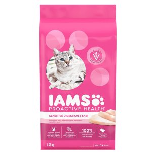 IAMS 成年火鸡味干猫粮 1.36kg  添加Omega 6、3