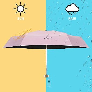 低至€7.99迷你UV遮阳伞 仅18cm 重量轻 防止90%紫外线 自动开合