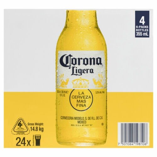 Ligera Beer 24 x 355mL Bottles