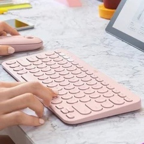 低至€38 三色可选Logitech 罗技 iPad神伴侣K380键盘多色可选 浅粉色终于回货